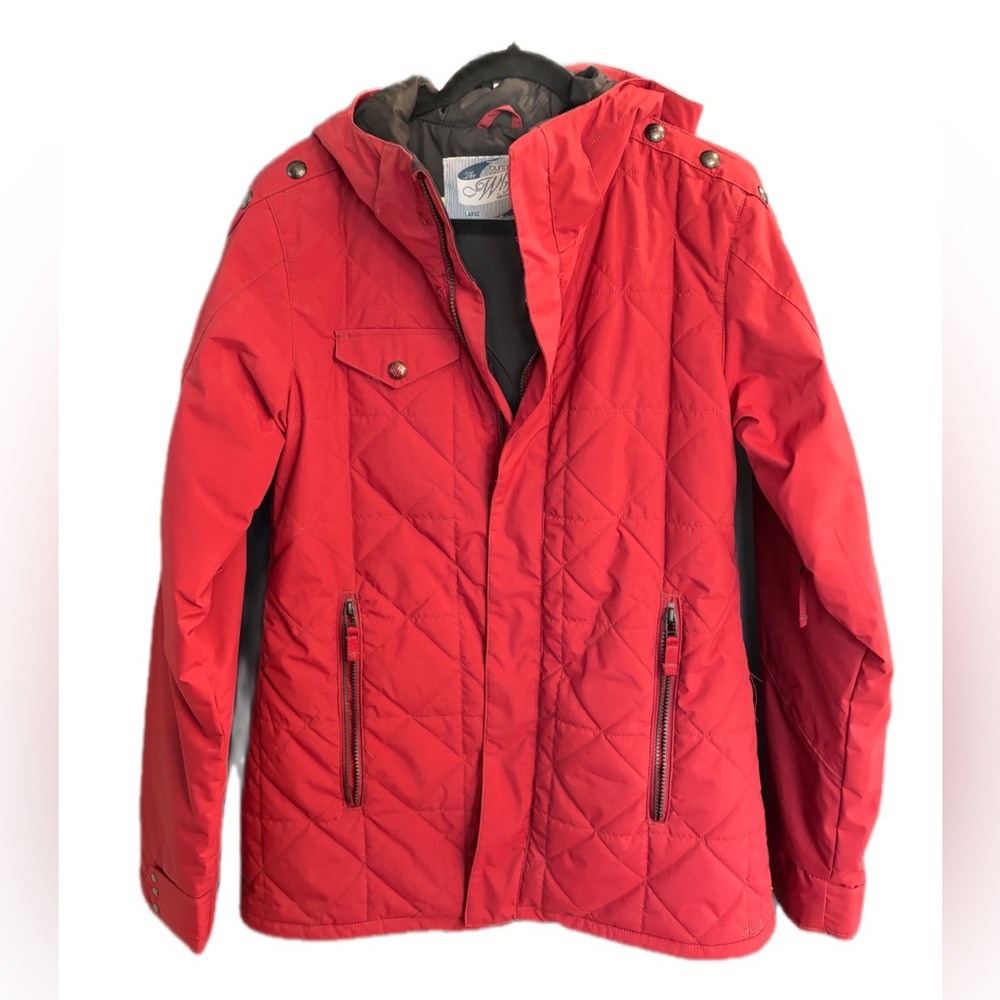 Burton Red Quilted Ski Jacket